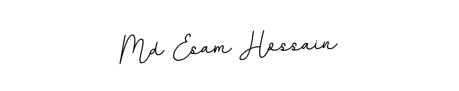The best way (BallpointsItalic-DORy9) to make a short signature is to pick only two or three words in your name. The name Md Esam Hossain include a total of six letters. For converting this name. Md Esam Hossain signature style 11 images and pictures png