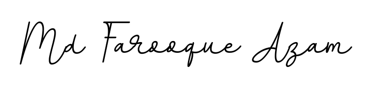 A timeless handwritten aesthetic for Md Farooque Azam. The BallpointsItalic-DORy9 font gives your signature a handcrafted feel with natural curves. Md Farooque Azam signature style 11 images and pictures png