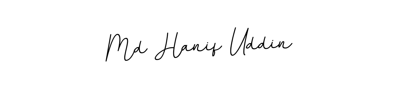 The best way (BallpointsItalic-DORy9) to make a short signature is to pick only two or three words in your name. The name Md Hanif Uddin include a total of six letters. For converting this name. Md Hanif Uddin signature style 11 images and pictures png