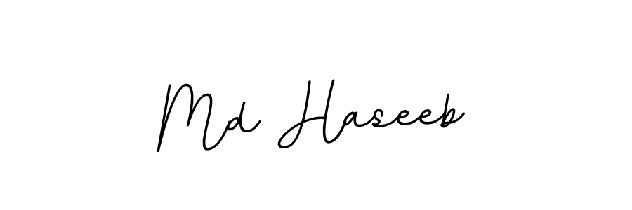 Create a beautiful signature design for name Md Haseeb. With this signature (BallpointsItalic-DORy9) fonts, you can make a handwritten signature for free. Md Haseeb signature style 11 images and pictures png