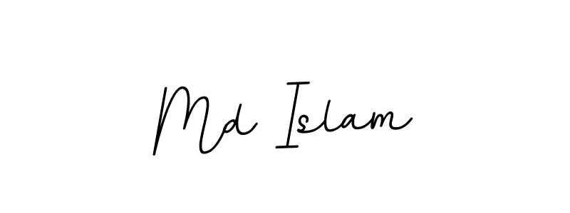 Design your own signature with our free online signature maker. With this signature software, you can create a handwritten (BallpointsItalic-DORy9) signature for name Md Islam. Md Islam signature style 11 images and pictures png