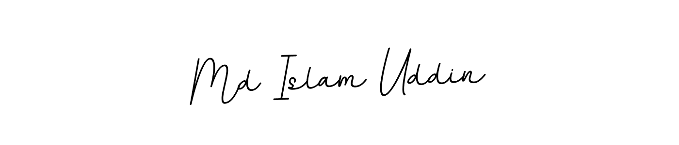 Design your own signature with our free online signature maker. With this signature software, you can create a handwritten (BallpointsItalic-DORy9) signature for name Md Islam Uddin. Md Islam Uddin signature style 11 images and pictures png