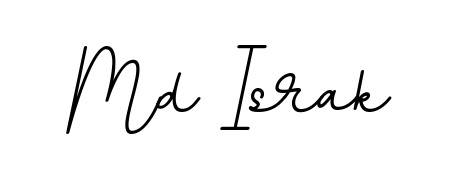 You should practise on your own different ways (BallpointsItalic-DORy9) to write your name (Md Israk) in signature. Don't let someone else do it for you. Md Israk signature style 11 images and pictures png