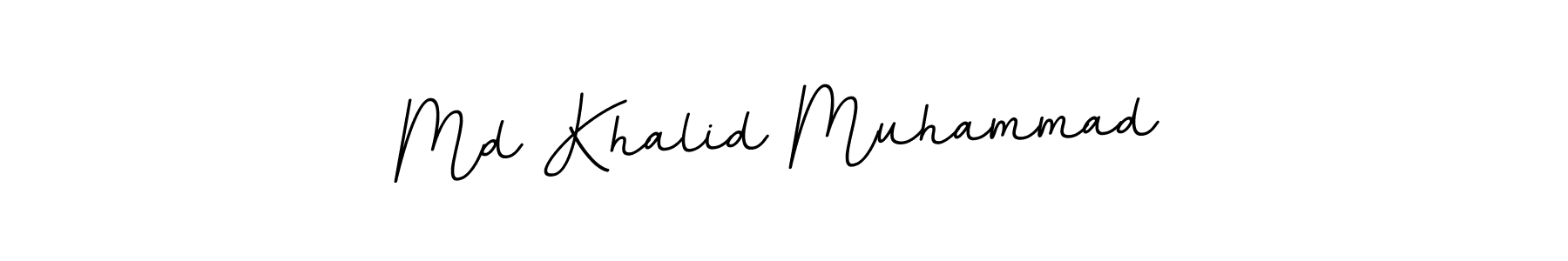 This is the best signature style for the Md Khalid Muhammad name. Also you like these signature font (BallpointsItalic-DORy9). Mix name signature. Md Khalid Muhammad signature style 11 images and pictures png