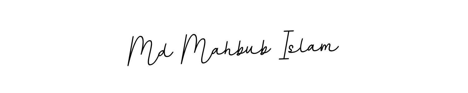 How to make Md Mahbub Islam name signature. Use BallpointsItalic-DORy9 style for creating short signs online. This is the latest handwritten sign. Md Mahbub Islam signature style 11 images and pictures png