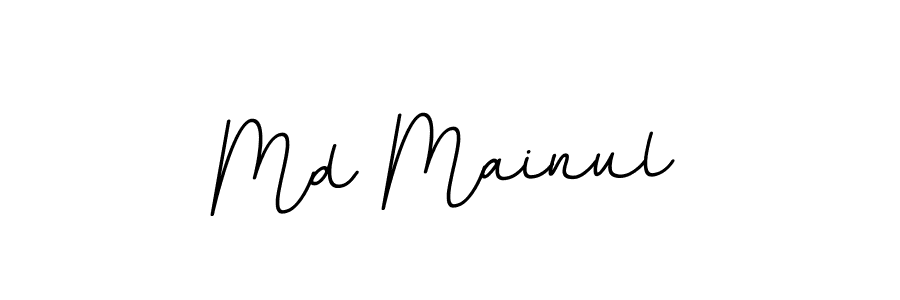 Use a signature maker to create a handwritten signature online. With this signature software, you can design (BallpointsItalic-DORy9) your own signature for name Md Mainul. Md Mainul signature style 11 images and pictures png