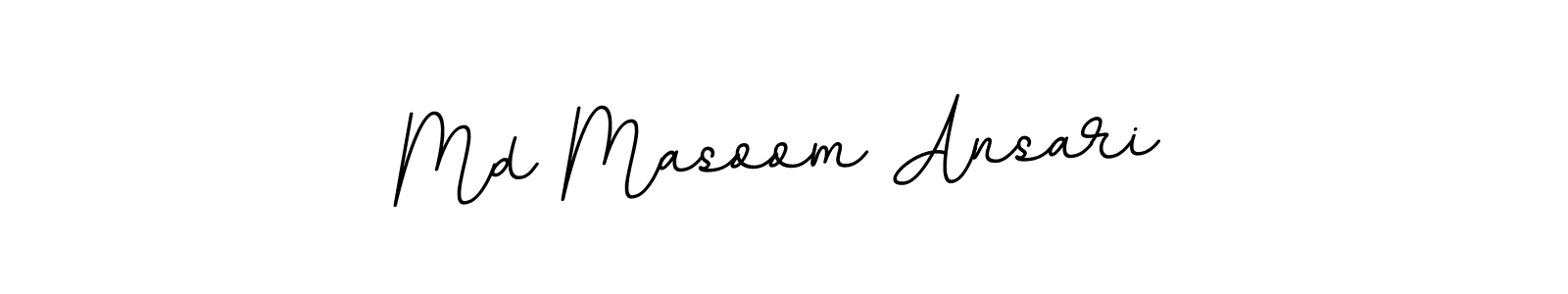 How to make Md Masoom Ansari name signature. Use BallpointsItalic-DORy9 style for creating short signs online. This is the latest handwritten sign. Md Masoom Ansari signature style 11 images and pictures png