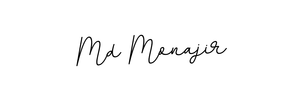 Create a beautiful signature design for name Md Monajir. With this signature (BallpointsItalic-DORy9) fonts, you can make a handwritten signature for free. Md Monajir signature style 11 images and pictures png