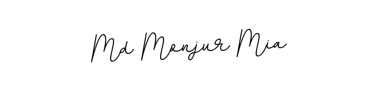 This is the best signature style for the Md Monjur Mia name. Also you like these signature font (BallpointsItalic-DORy9). Mix name signature. Md Monjur Mia signature style 11 images and pictures png