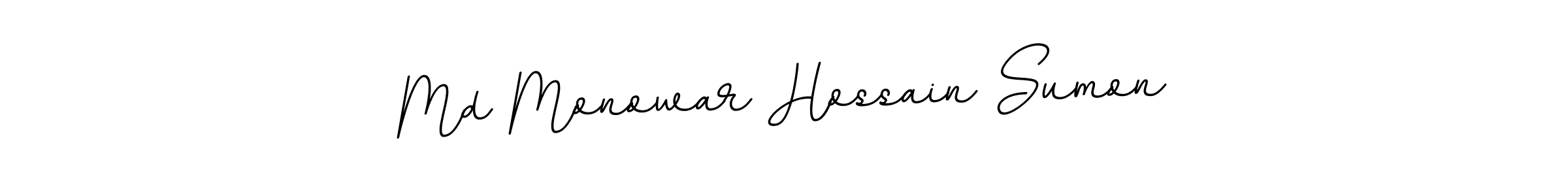 Make a beautiful signature design for name Md Monowar Hossain Sumon. With this signature (BallpointsItalic-DORy9) style, you can create a handwritten signature for free. Md Monowar Hossain Sumon signature style 11 images and pictures png
