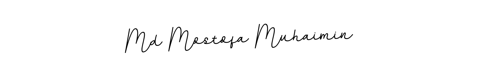 The best way (BallpointsItalic-DORy9) to make a short signature is to pick only two or three words in your name. The name Md Mostofa Muhaimin include a total of six letters. For converting this name. Md Mostofa Muhaimin signature style 11 images and pictures png