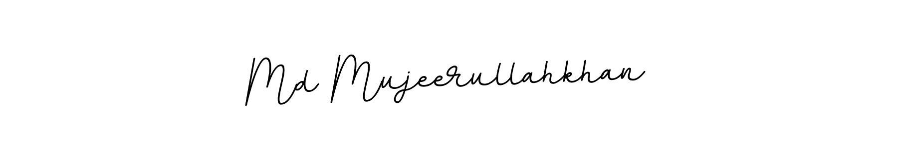 Use a signature maker to create a handwritten signature online. With this signature software, you can design (BallpointsItalic-DORy9) your own signature for name Md Mujeerullahkhan. Md Mujeerullahkhan signature style 11 images and pictures png