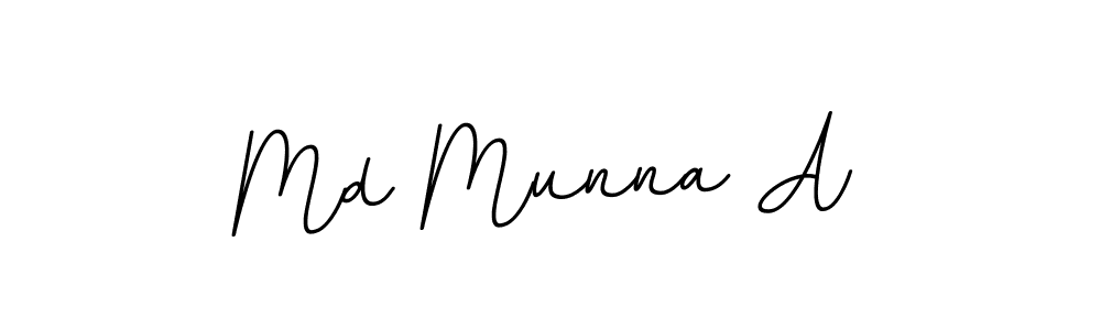 The best way (BallpointsItalic-DORy9) to make a short signature is to pick only two or three words in your name. The name Md Munna A include a total of six letters. For converting this name. Md Munna A signature style 11 images and pictures png