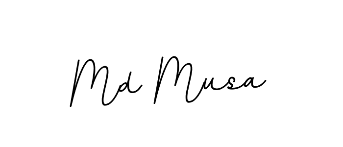 It looks lik you need a new signature style for name Md Musa. Design unique handwritten (BallpointsItalic-DORy9) signature with our free signature maker in just a few clicks. Md Musa signature style 11 images and pictures png