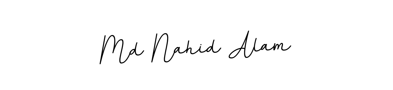 How to make Md Nahid Alam name signature. Use BallpointsItalic-DORy9 style for creating short signs online. This is the latest handwritten sign. Md Nahid Alam signature style 11 images and pictures png