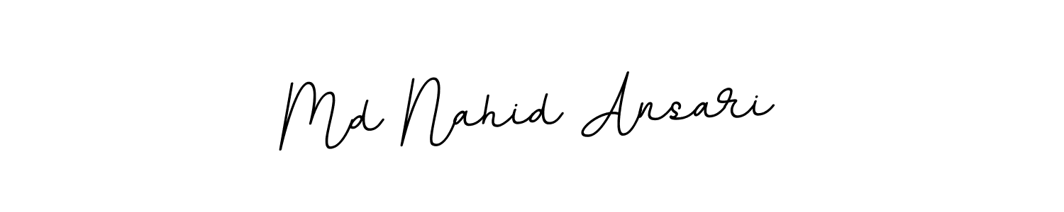 How to make Md Nahid Ansari name signature. Use BallpointsItalic-DORy9 style for creating short signs online. This is the latest handwritten sign. Md Nahid Ansari signature style 11 images and pictures png