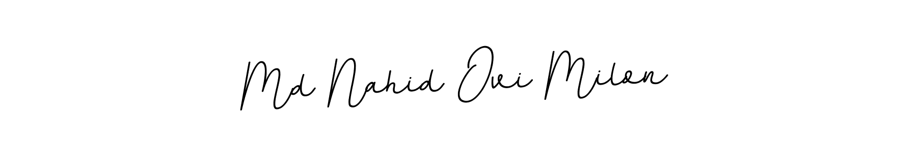 Md Nahid Ovi Milon stylish signature style. Best Handwritten Sign (BallpointsItalic-DORy9) for my name. Handwritten Signature Collection Ideas for my name Md Nahid Ovi Milon. Md Nahid Ovi Milon signature style 11 images and pictures png