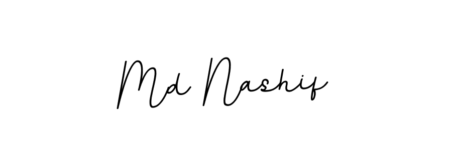 Use a signature maker to create a handwritten signature online. With this signature software, you can design (BallpointsItalic-DORy9) your own signature for name Md Nashif. Md Nashif signature style 11 images and pictures png