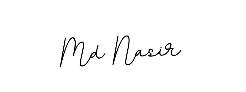 How to make Md Nasir name signature. Use BallpointsItalic-DORy9 style for creating short signs online. This is the latest handwritten sign. Md Nasir signature style 11 images and pictures png