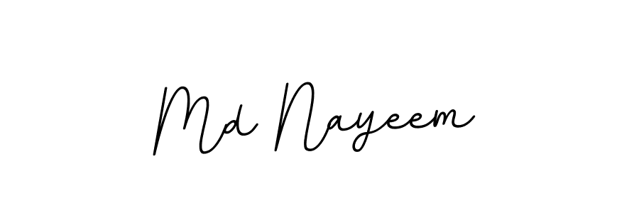 Use a signature maker to create a handwritten signature online. With this signature software, you can design (BallpointsItalic-DORy9) your own signature for name Md Nayeem. Md Nayeem signature style 11 images and pictures png