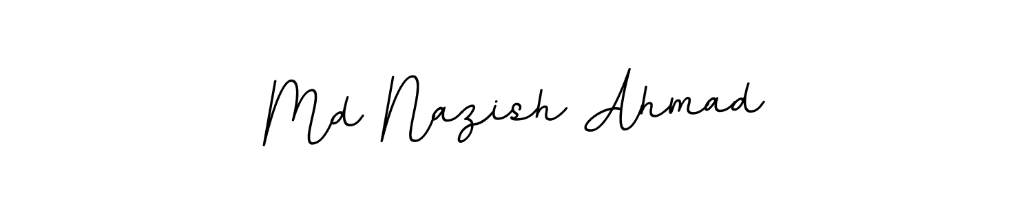 BallpointsItalic-DORy9 is a professional signature style that is perfect for those who want to add a touch of class to their signature. It is also a great choice for those who want to make their signature more unique. Get Md Nazish Ahmad name to fancy signature for free. Md Nazish Ahmad signature style 11 images and pictures png