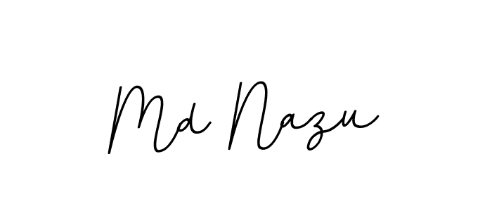Design your own signature with our free online signature maker. With this signature software, you can create a handwritten (BallpointsItalic-DORy9) signature for name Md Nazu. Md Nazu signature style 11 images and pictures png
