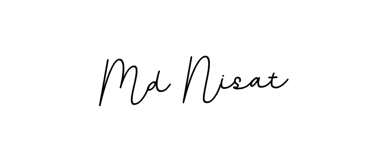 Use a signature maker to create a handwritten signature online. With this signature software, you can design (BallpointsItalic-DORy9) your own signature for name Md Nisat. Md Nisat signature style 11 images and pictures png