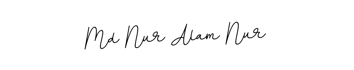 Design your own signature with our free online signature maker. With this signature software, you can create a handwritten (BallpointsItalic-DORy9) signature for name Md Nur Alam Nur. Md Nur Alam Nur signature style 11 images and pictures png