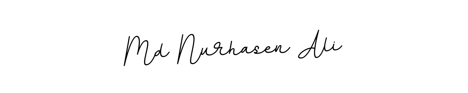 How to make Md Nurhasen Ali name signature. Use BallpointsItalic-DORy9 style for creating short signs online. This is the latest handwritten sign. Md Nurhasen Ali signature style 11 images and pictures png