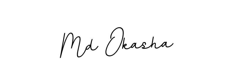Use a signature maker to create a handwritten signature online. With this signature software, you can design (BallpointsItalic-DORy9) your own signature for name Md Okasha. Md Okasha signature style 11 images and pictures png