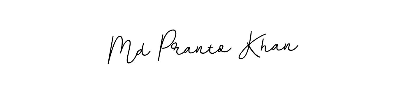 How to make Md Pranto Khan name signature. Use BallpointsItalic-DORy9 style for creating short signs online. This is the latest handwritten sign. Md Pranto Khan signature style 11 images and pictures png