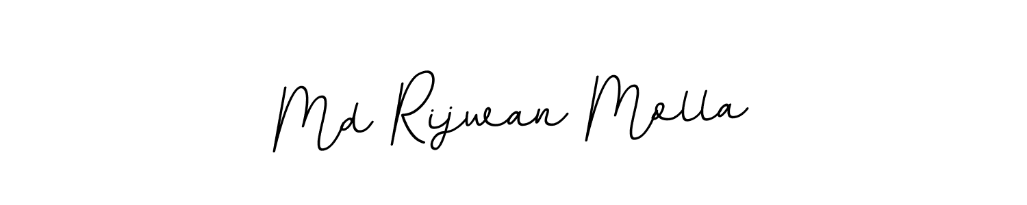 How to make Md Rijwan Molla name signature. Use BallpointsItalic-DORy9 style for creating short signs online. This is the latest handwritten sign. Md Rijwan Molla signature style 11 images and pictures png