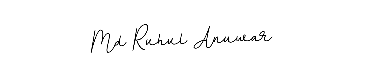 How to make Md Ruhul Anuwar name signature. Use BallpointsItalic-DORy9 style for creating short signs online. This is the latest handwritten sign. Md Ruhul Anuwar signature style 11 images and pictures png