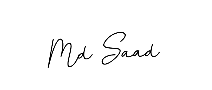 How to make Md Saad name signature. Use BallpointsItalic-DORy9 style for creating short signs online. This is the latest handwritten sign. Md Saad signature style 11 images and pictures png