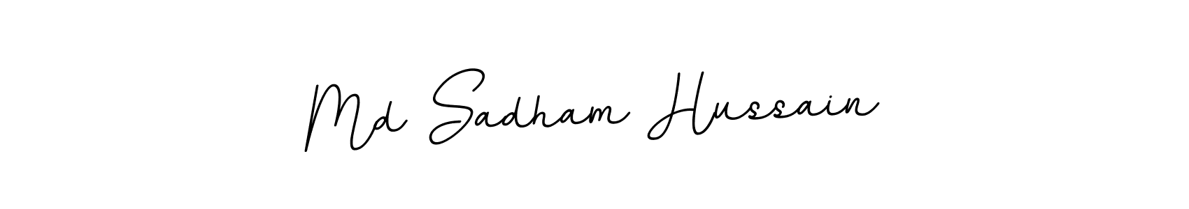 Design your own signature with our free online signature maker. With this signature software, you can create a handwritten (BallpointsItalic-DORy9) signature for name Md Sadham Hussain. Md Sadham Hussain signature style 11 images and pictures png
