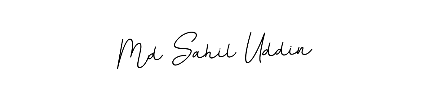 The best way (BallpointsItalic-DORy9) to make a short signature is to pick only two or three words in your name. The name Md Sahil Uddin include a total of six letters. For converting this name. Md Sahil Uddin signature style 11 images and pictures png