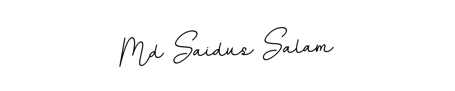 The best way (BallpointsItalic-DORy9) to make a short signature is to pick only two or three words in your name. The name Md Saidus Salam include a total of six letters. For converting this name. Md Saidus Salam signature style 11 images and pictures png