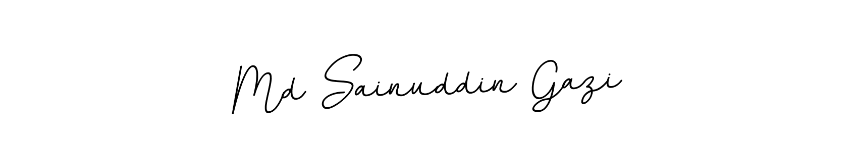 How to make Md Sainuddin Gazi name signature. Use BallpointsItalic-DORy9 style for creating short signs online. This is the latest handwritten sign. Md Sainuddin Gazi signature style 11 images and pictures png