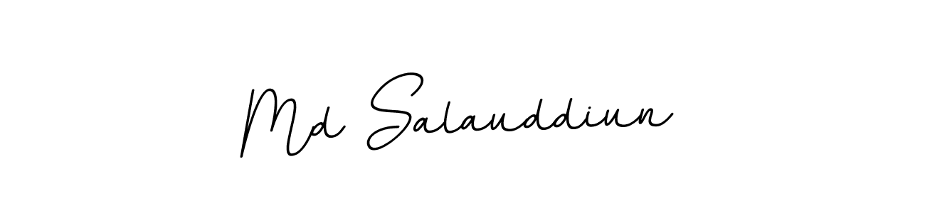 How to make Md Salauddiun name signature. Use BallpointsItalic-DORy9 style for creating short signs online. This is the latest handwritten sign. Md Salauddiun signature style 11 images and pictures png