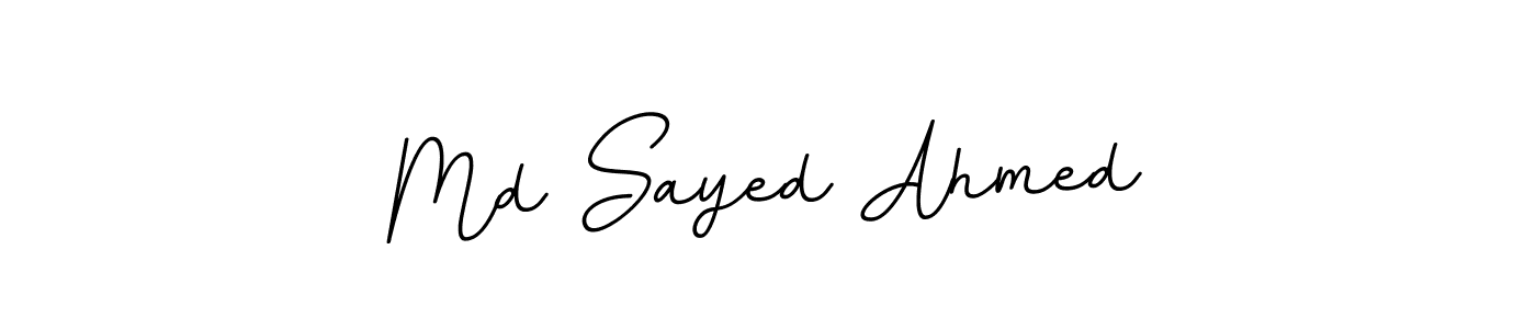 The best way (BallpointsItalic-DORy9) to make a short signature is to pick only two or three words in your name. The name Md Sayed Ahmed include a total of six letters. For converting this name. Md Sayed Ahmed signature style 11 images and pictures png