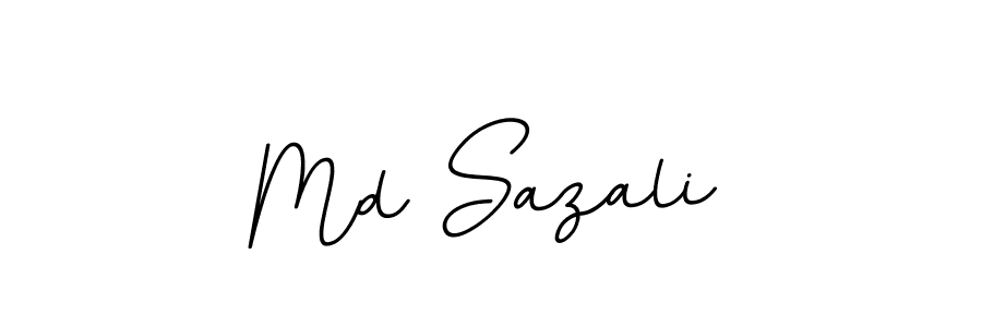 Create a beautiful signature design for name Md Sazali. With this signature (BallpointsItalic-DORy9) fonts, you can make a handwritten signature for free. Md Sazali signature style 11 images and pictures png