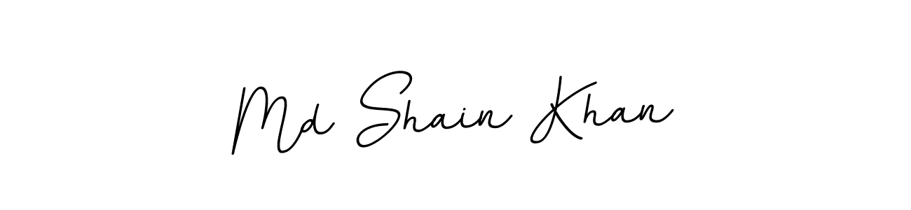 The best way (BallpointsItalic-DORy9) to make a short signature is to pick only two or three words in your name. The name Md Shain Khan include a total of six letters. For converting this name. Md Shain Khan signature style 11 images and pictures png