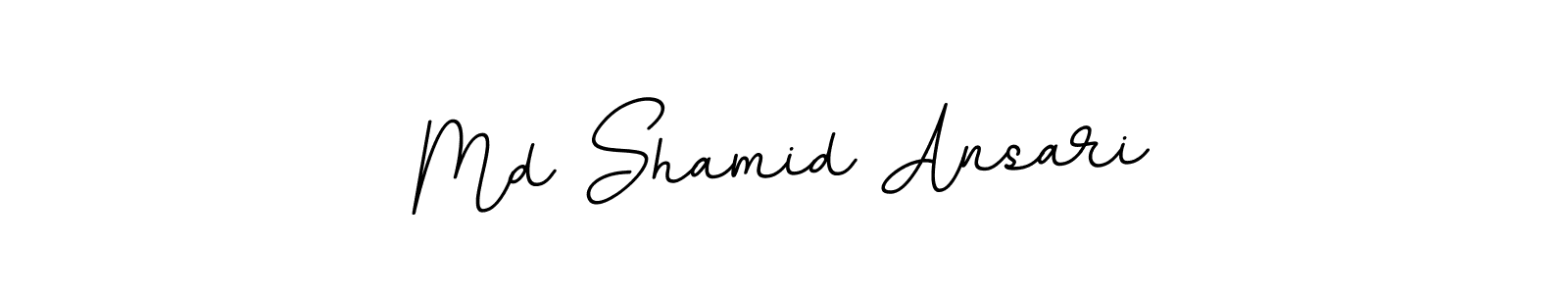 This is the best signature style for the Md Shamid Ansari name. Also you like these signature font (BallpointsItalic-DORy9). Mix name signature. Md Shamid Ansari signature style 11 images and pictures png