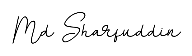 Designed for modern professionals: Md Sharfuddin name signature crafted with BallpointsItalic-DORy9 script. Ready for digital PDF workflows. Md Sharfuddin signature style 11 images and pictures png