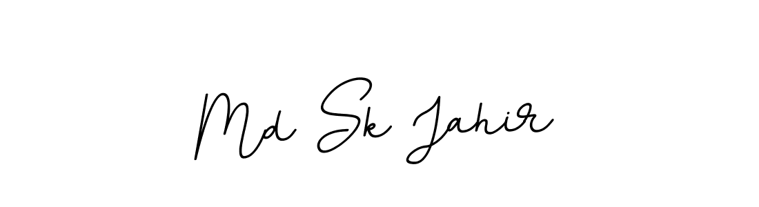 How to make Md Sk Jahir name signature. Use BallpointsItalic-DORy9 style for creating short signs online. This is the latest handwritten sign. Md Sk Jahir signature style 11 images and pictures png