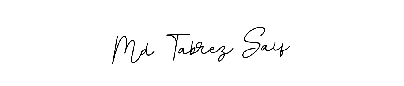 This is the best signature style for the Md Tabrez Saif name. Also you like these signature font (BallpointsItalic-DORy9). Mix name signature. Md Tabrez Saif signature style 11 images and pictures png