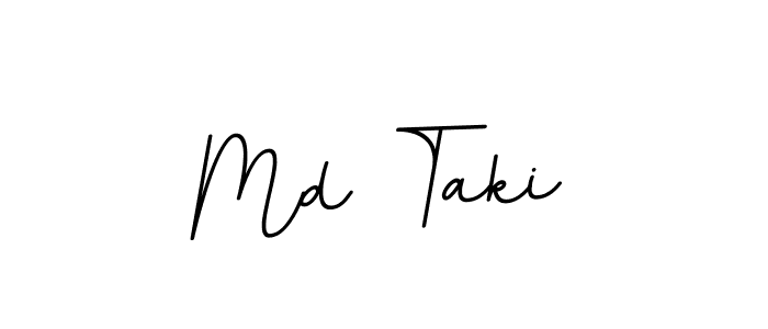 The best way (BallpointsItalic-DORy9) to make a short signature is to pick only two or three words in your name. The name Md Taki include a total of six letters. For converting this name. Md Taki signature style 11 images and pictures png