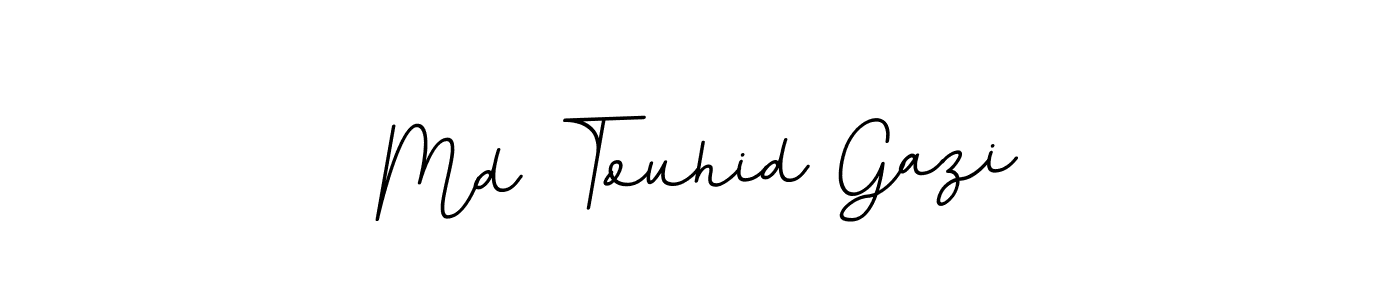 The best way (BallpointsItalic-DORy9) to make a short signature is to pick only two or three words in your name. The name Md Touhid Gazi include a total of six letters. For converting this name. Md Touhid Gazi signature style 11 images and pictures png