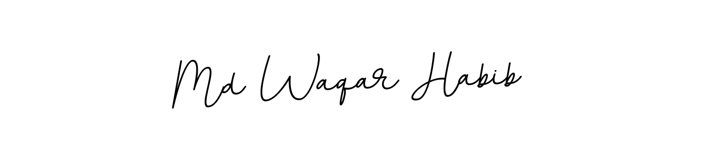 Design your own signature with our free online signature maker. With this signature software, you can create a handwritten (BallpointsItalic-DORy9) signature for name Md Waqar Habib. Md Waqar Habib signature style 11 images and pictures png