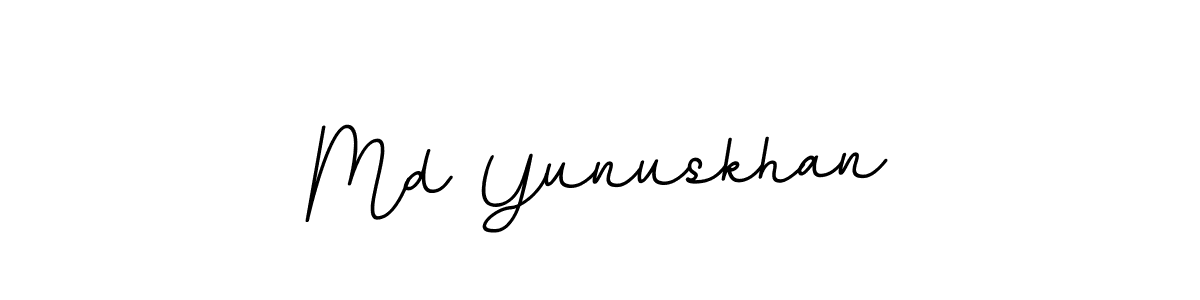 You should practise on your own different ways (BallpointsItalic-DORy9) to write your name (Md Yunuskhan) in signature. don't let someone else do it for you. Md Yunuskhan signature style 11 images and pictures png